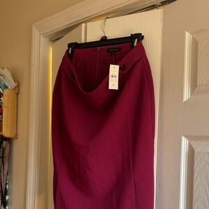 Ann Taylor Magenta Pencil Skirt